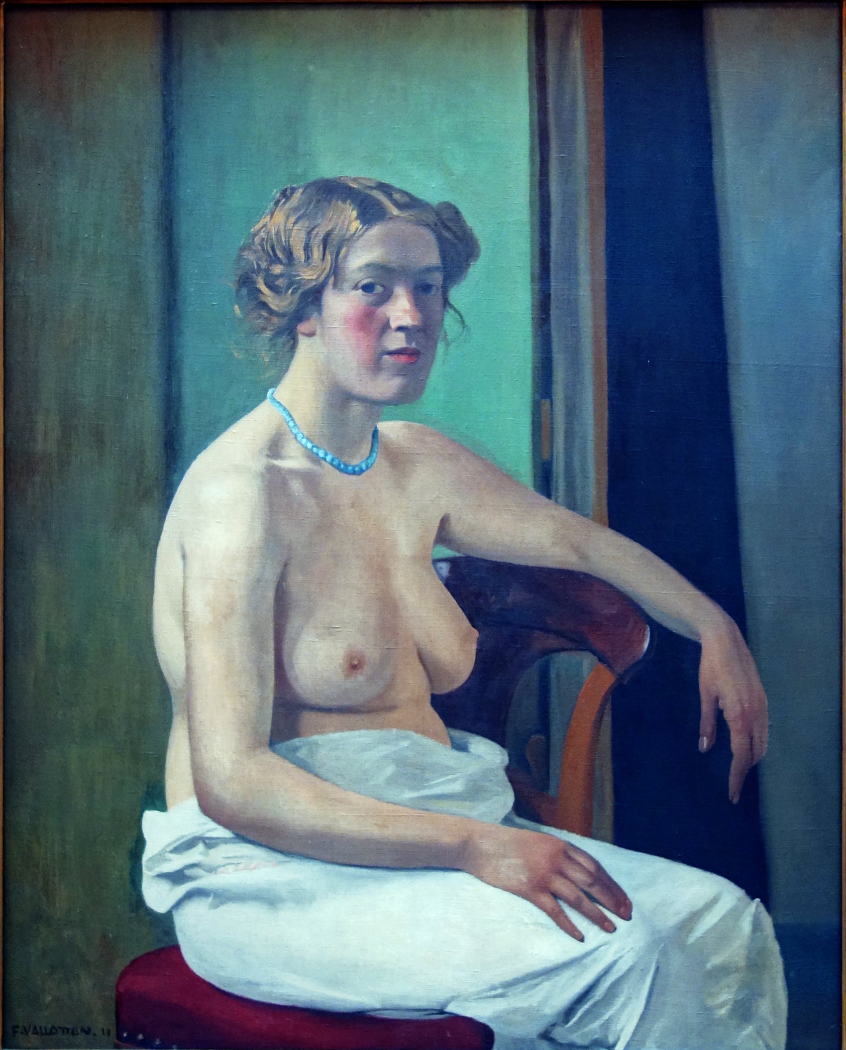 Femme assise à demi-nue - Félix Vallotton