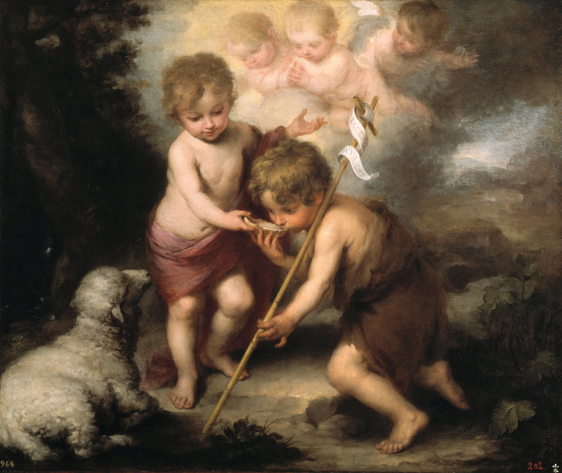 Os Santos Meninos com uma Concha - Bartolomé Esteban Murillo