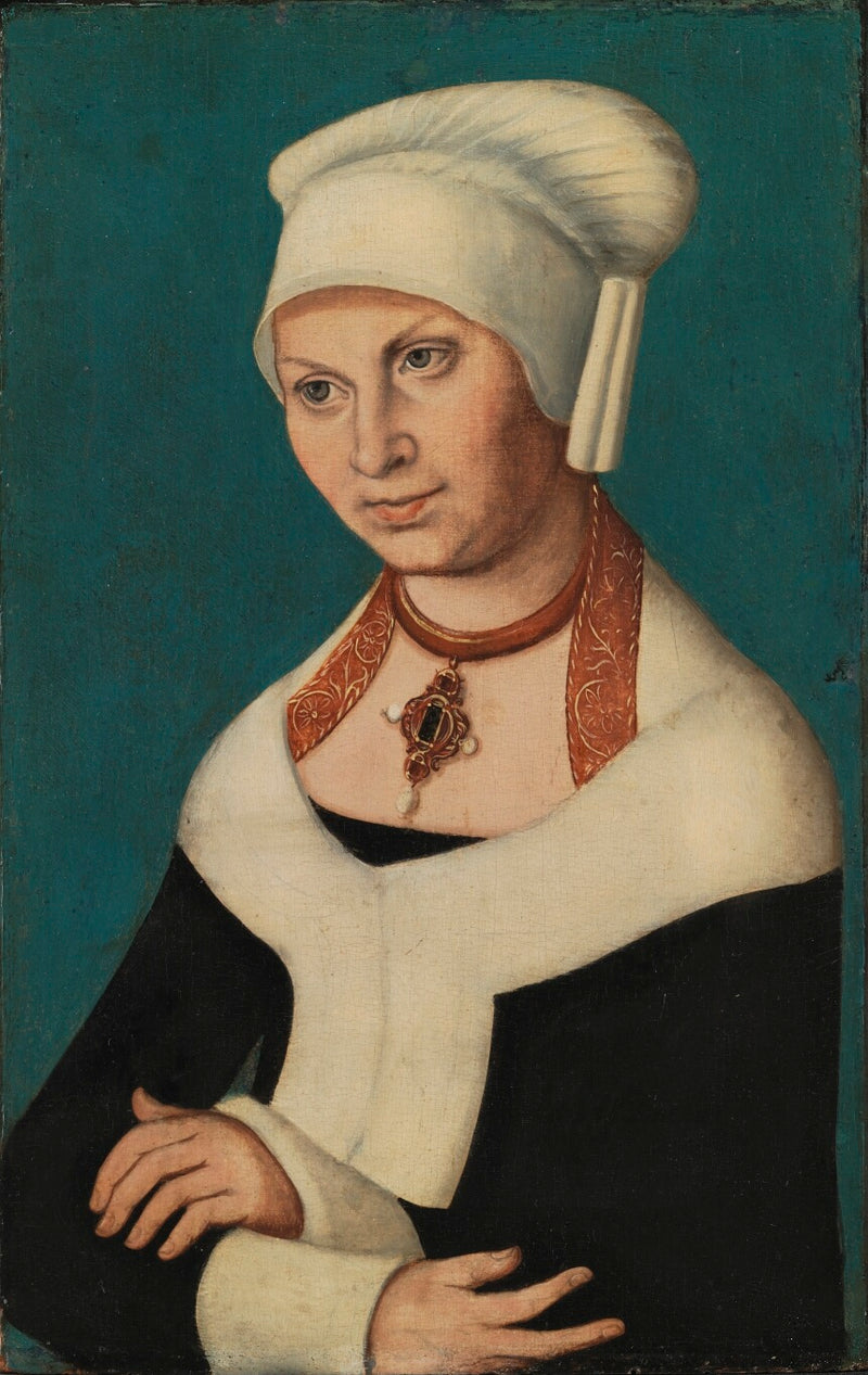 Retrato da duquesa Barbara de Saxe, 1478-1534 (esposa de Georges, o Barbu) - Lucas Cranach, o Velho