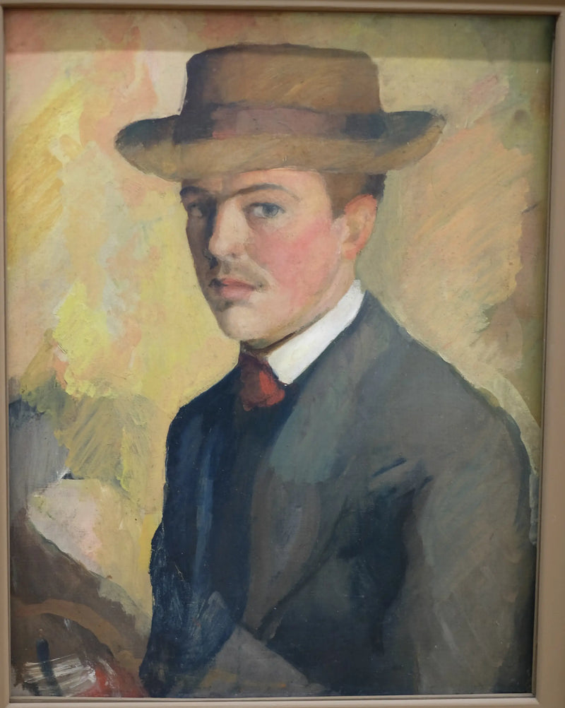 Autorretrato com chapéu - August Macke