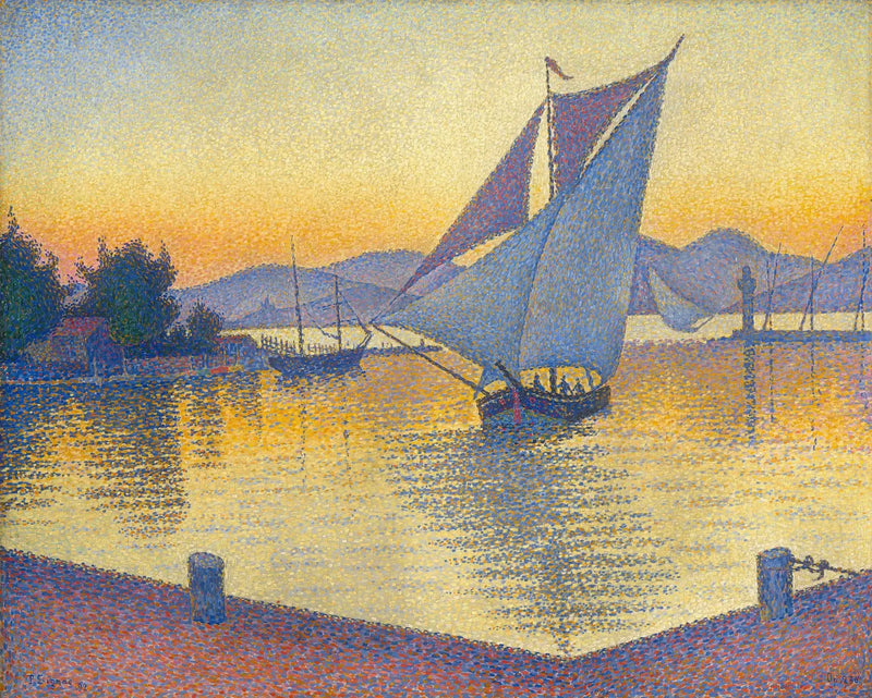 Saint-Tropez, o porto ao pôr do sol, Opus 236 - Paul Signac