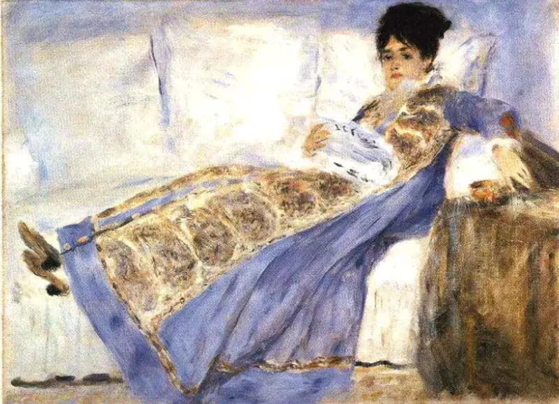 Madame Monet lendo - Pierre-Auguste Renoir