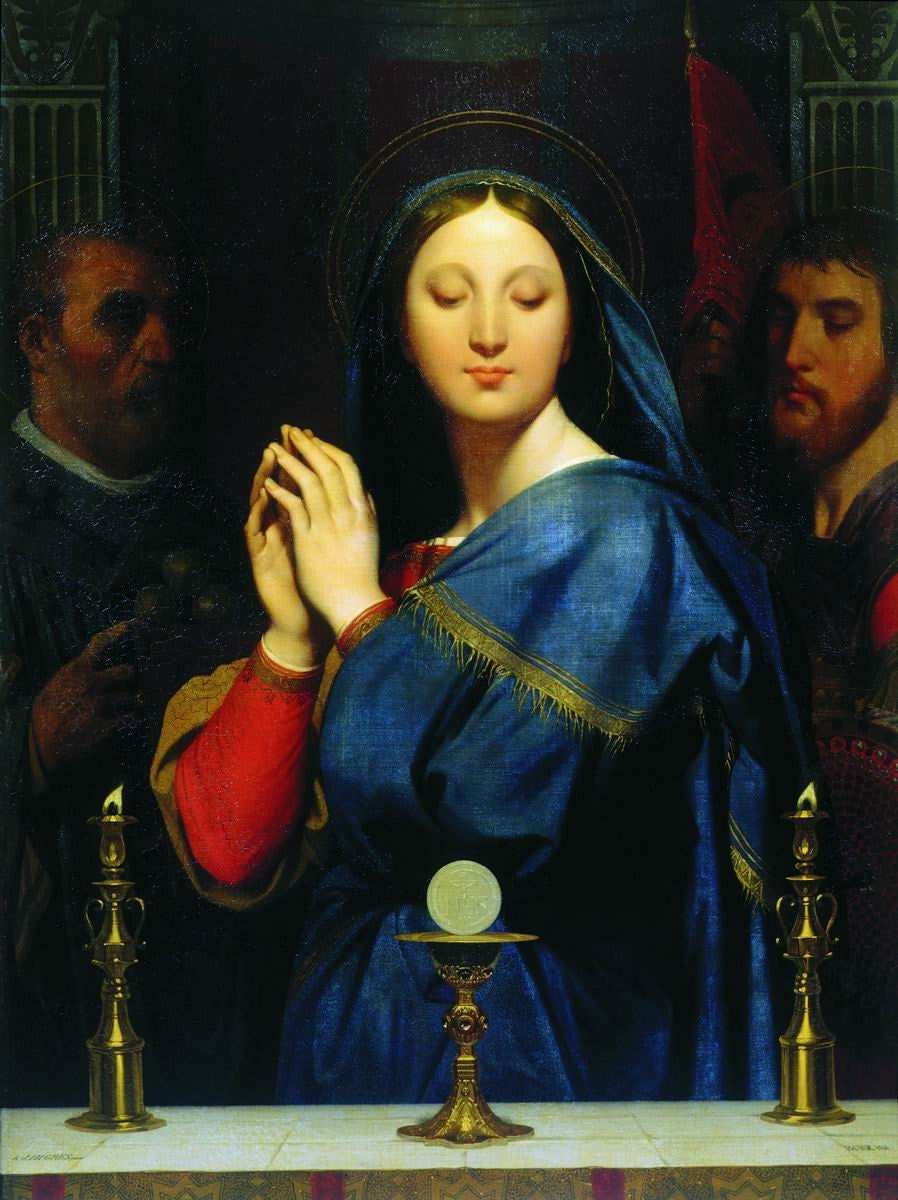 A Virgem adorando a Hóstia - Jean-Auguste-Dominique Ingres