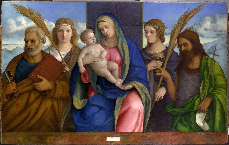 Virgem com o Menino e Santos - Giovanni Bellini
