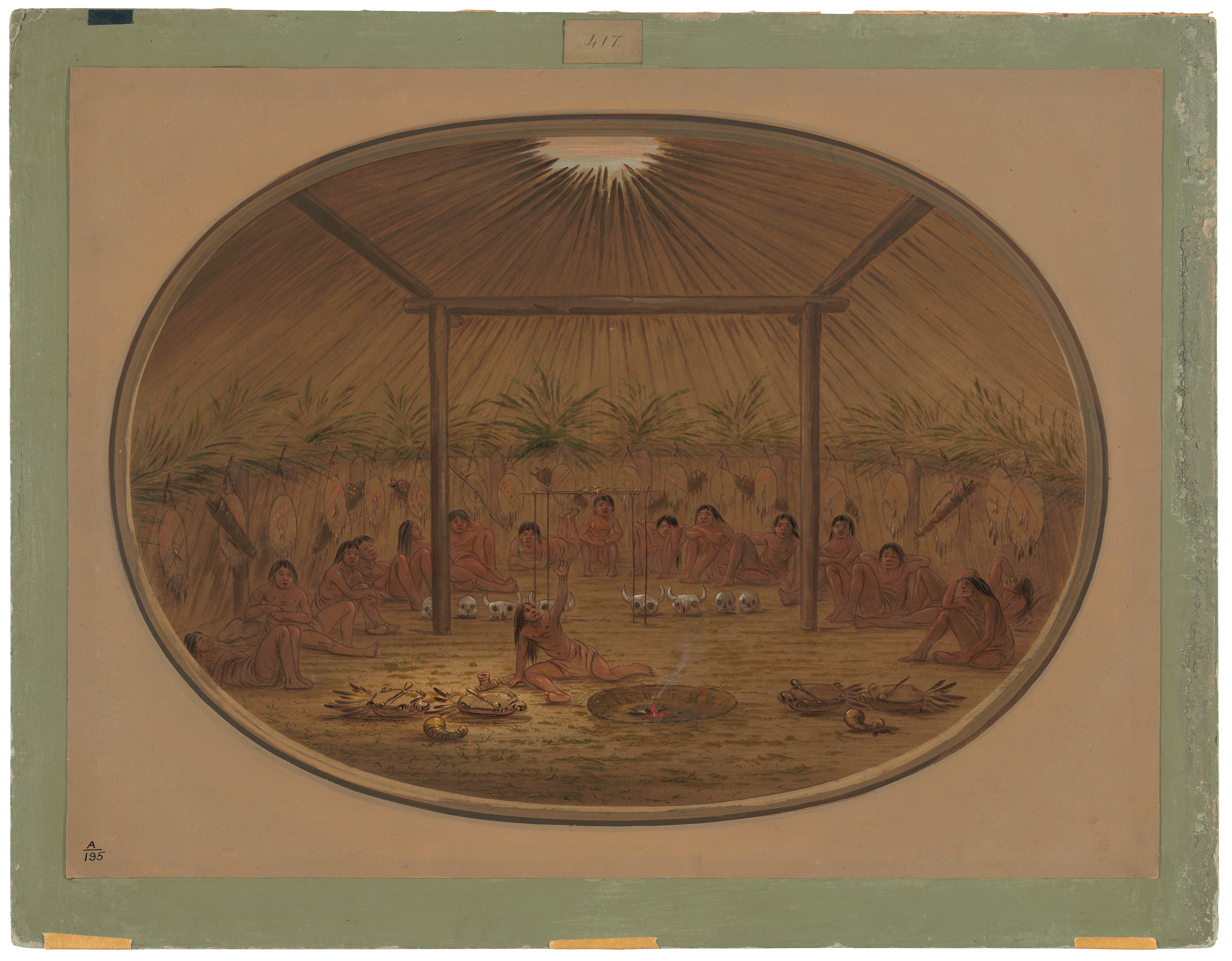 Cérémonie Mandan - L'eau coule - George Catlin