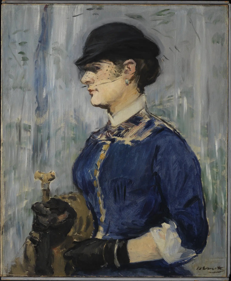 Jovem mulher com chapéu redondo - Édouard Manet