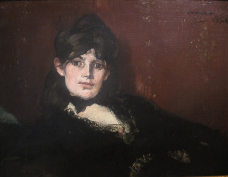 Retrato de Berthe Morisot deitada - Édouard Manet