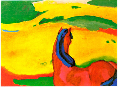 Reproduction du tableau « Cheval dans le paysage - Franz Marc » par Alpha Reproduction en peinture à l’huile