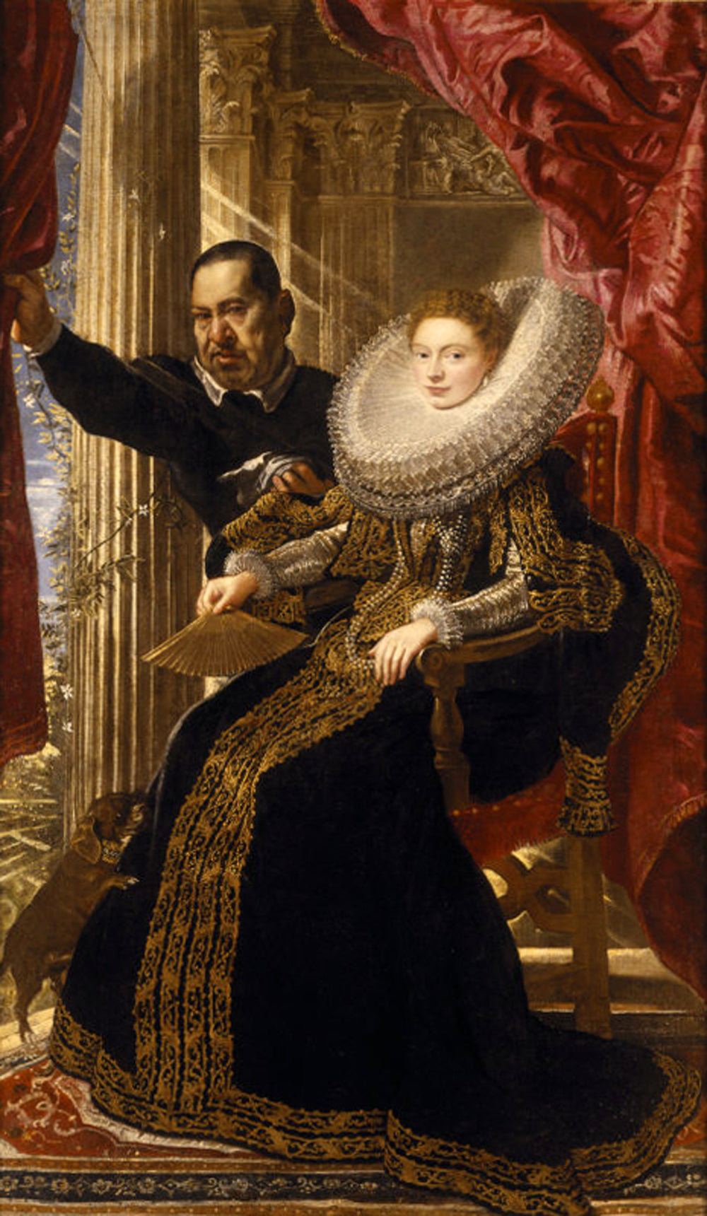 A marquesa Maria Grimaldi e seu anão - Peter Paul Rubens
