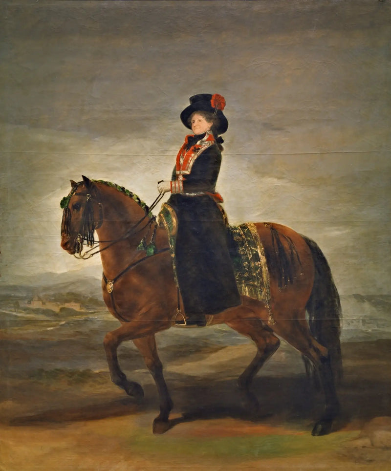 A rainha María Luisa a cavalo - Francisco de Goya
