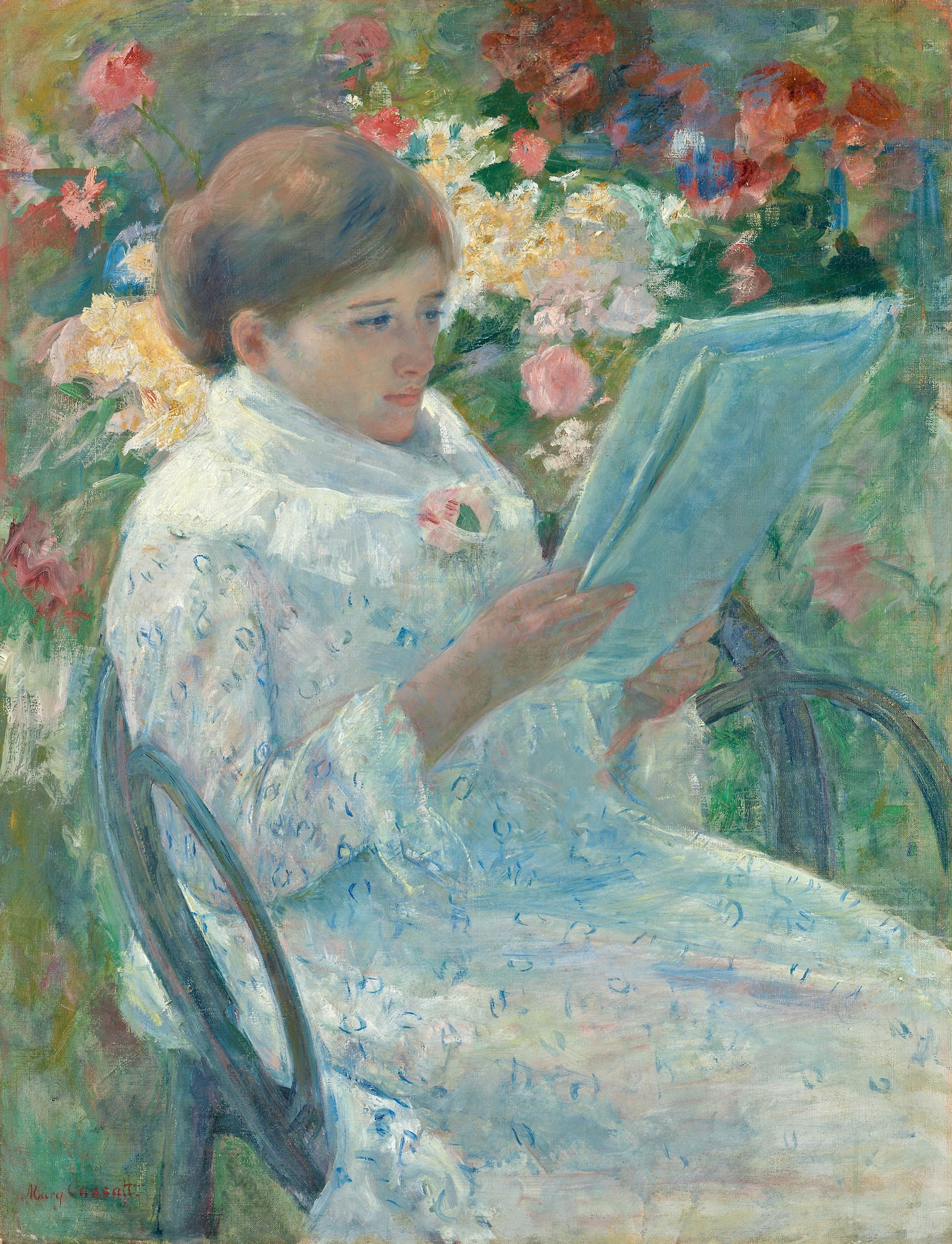 Reproduction du tableau « Sur un balcon - Mary Cassatt » par Alpha Reproduction en peinture à l’huile