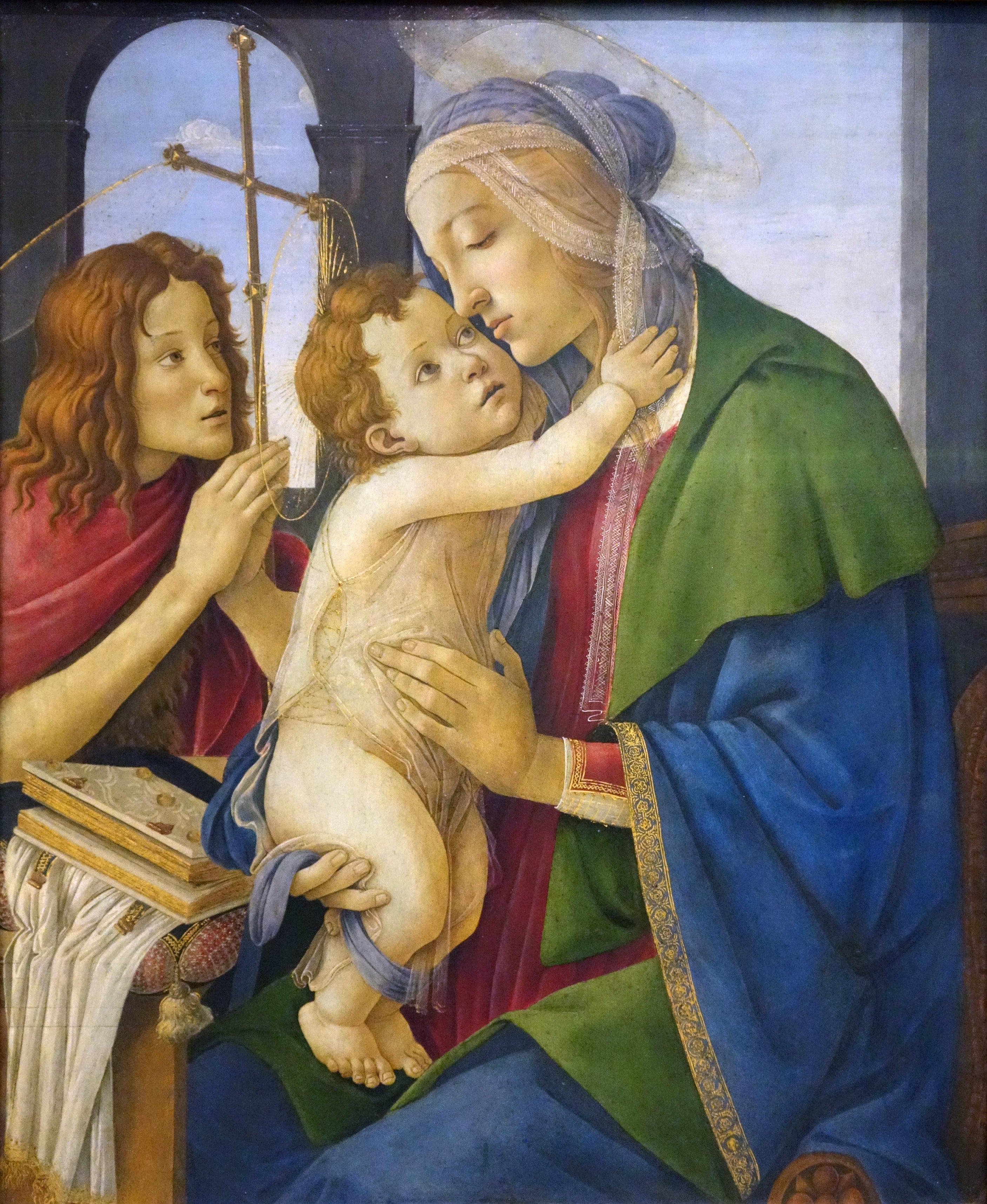 A Virgem com o Menino e o jovem São João Batista - Sandro Botticelli