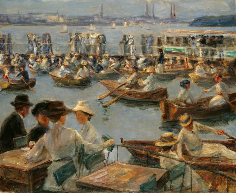 Sobre o Alster em Hamburgo - Max Liebermann