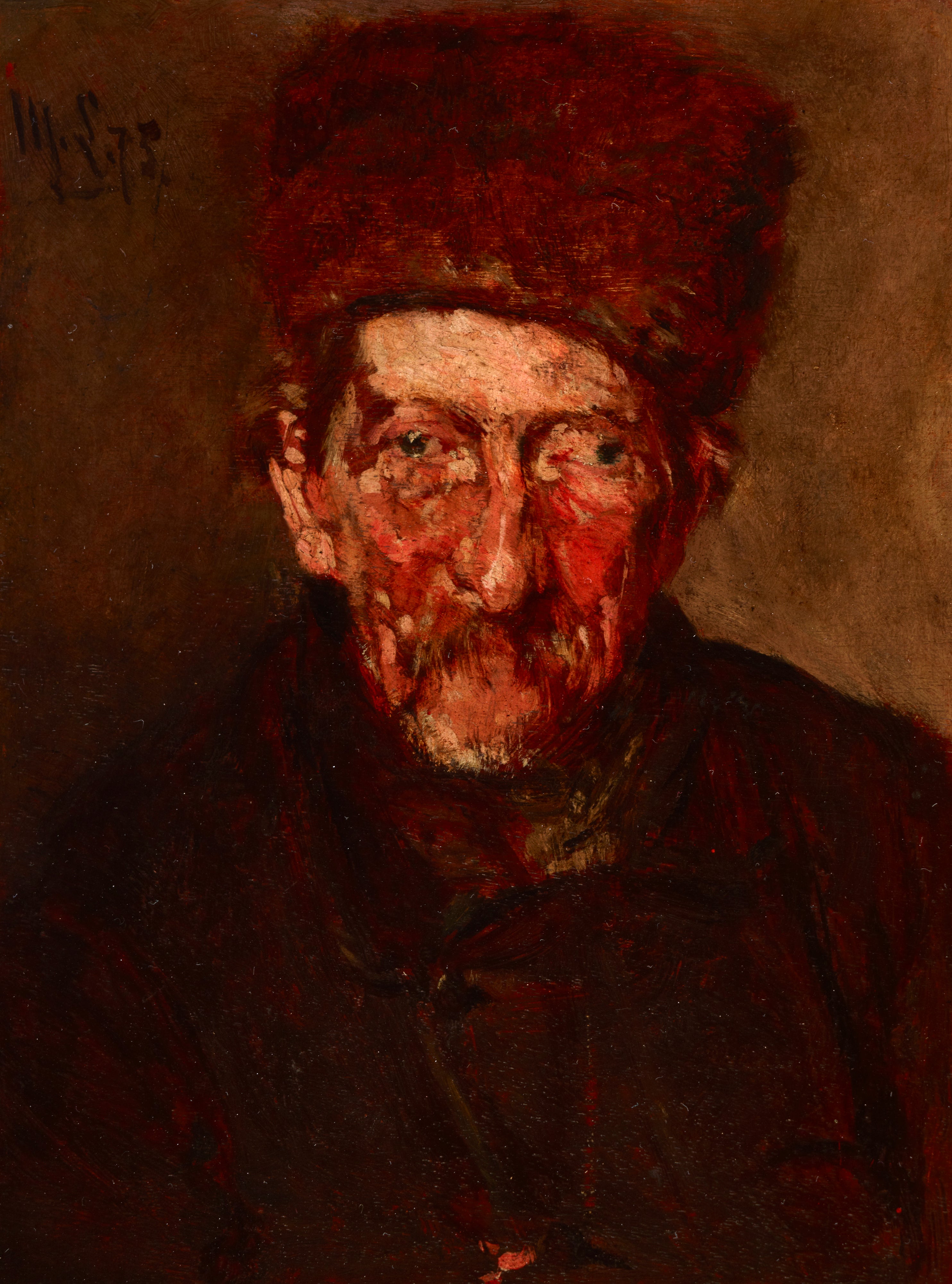 Estudo: Busto de homem / Busto de mulher – Pintura frente e verso - Max Liebermann