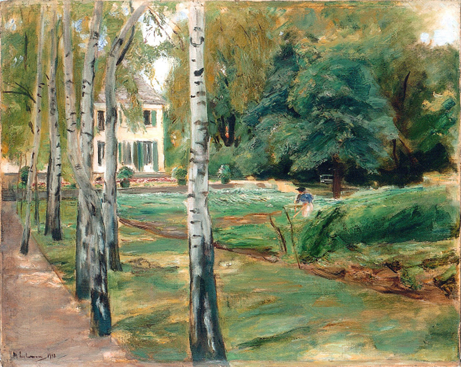 A alameda dos bétulas no jardim de Wannsee a oeste - Max Liebermann