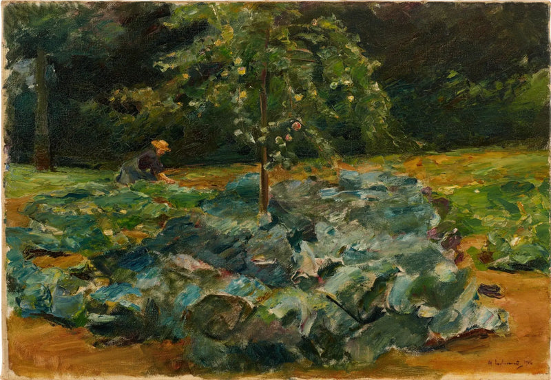 Campo de repolhos no jardim de Wannsee - Max Liebermann