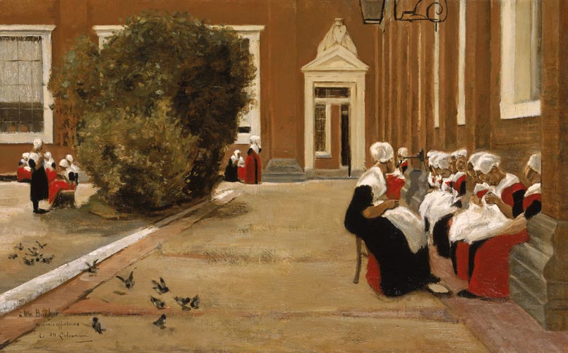Orphelines d'Amsterdam (étude) - Max Liebermann
