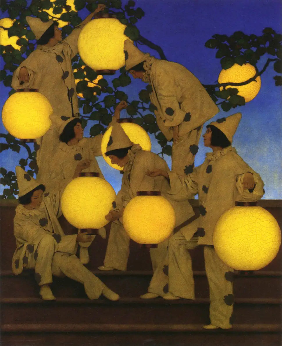 Les porteurs de lanternes - Maxfield Parrish - Alpha Reproduction