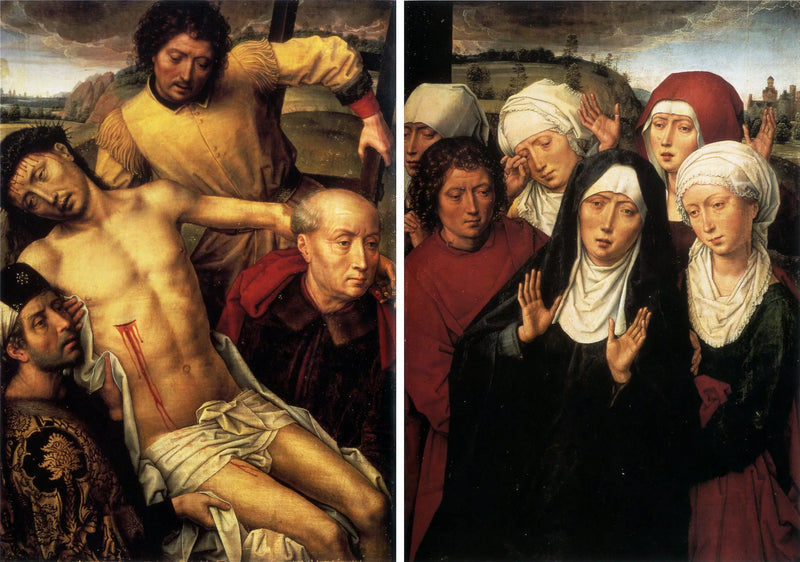 Diptyque com deposição - Hans Memling