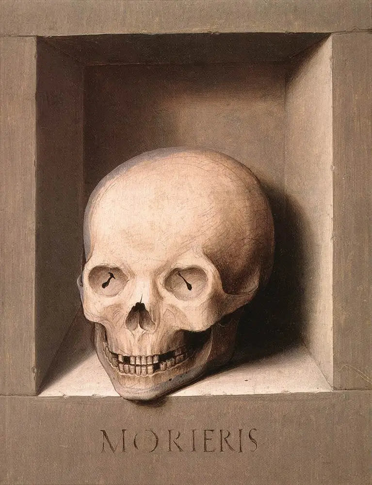 Morte; reverso de São João - Hans Memling