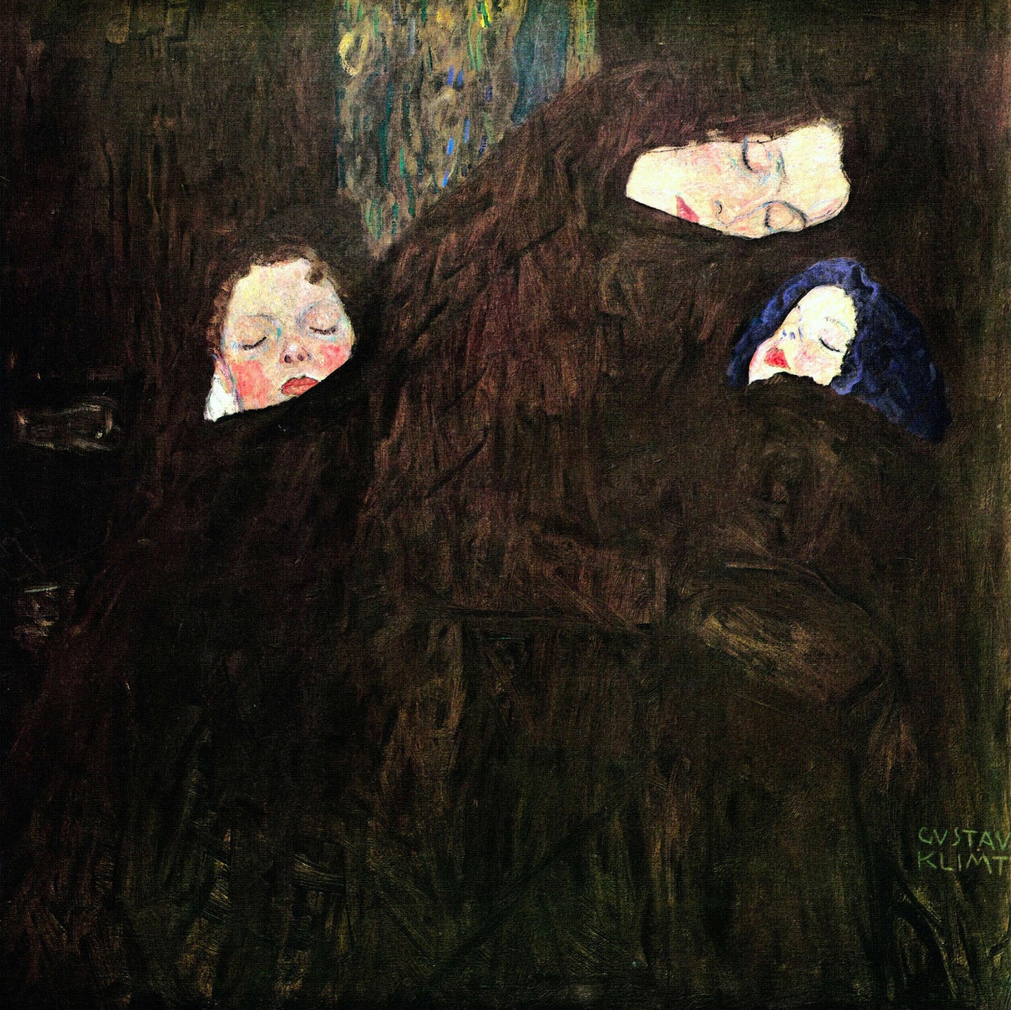 🌸👩‍👧‍👦 Mãe com filhos – Gustav Klimt (cerca de 1905)