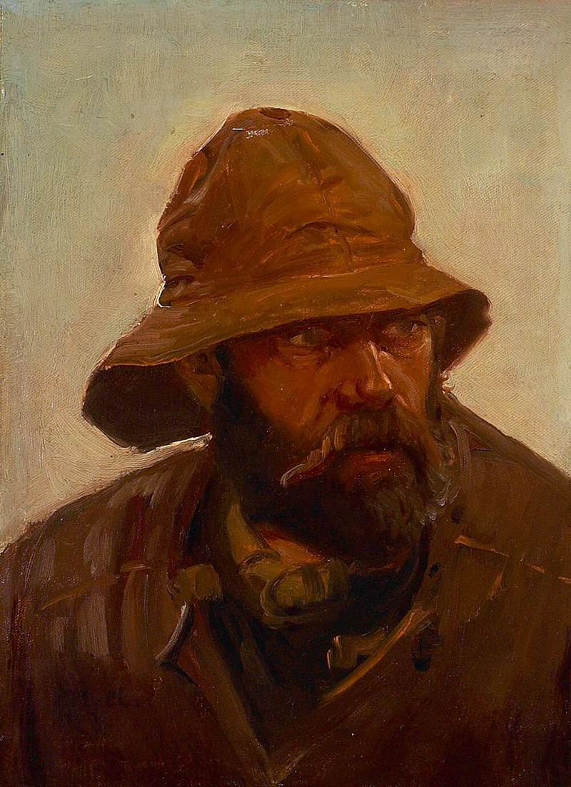 Portrait d'un pêcheur (1902). - Michael Peter Ancher