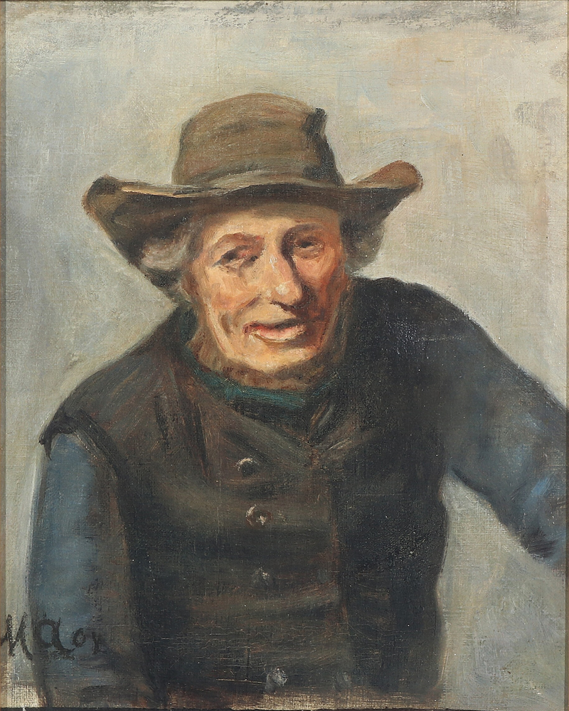 Portrait d'un pêcheur. - Michael Peter Ancher