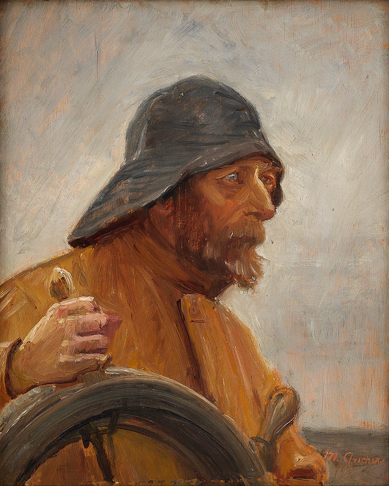 Un timonier portant un ciré. - Michael Peter Ancher