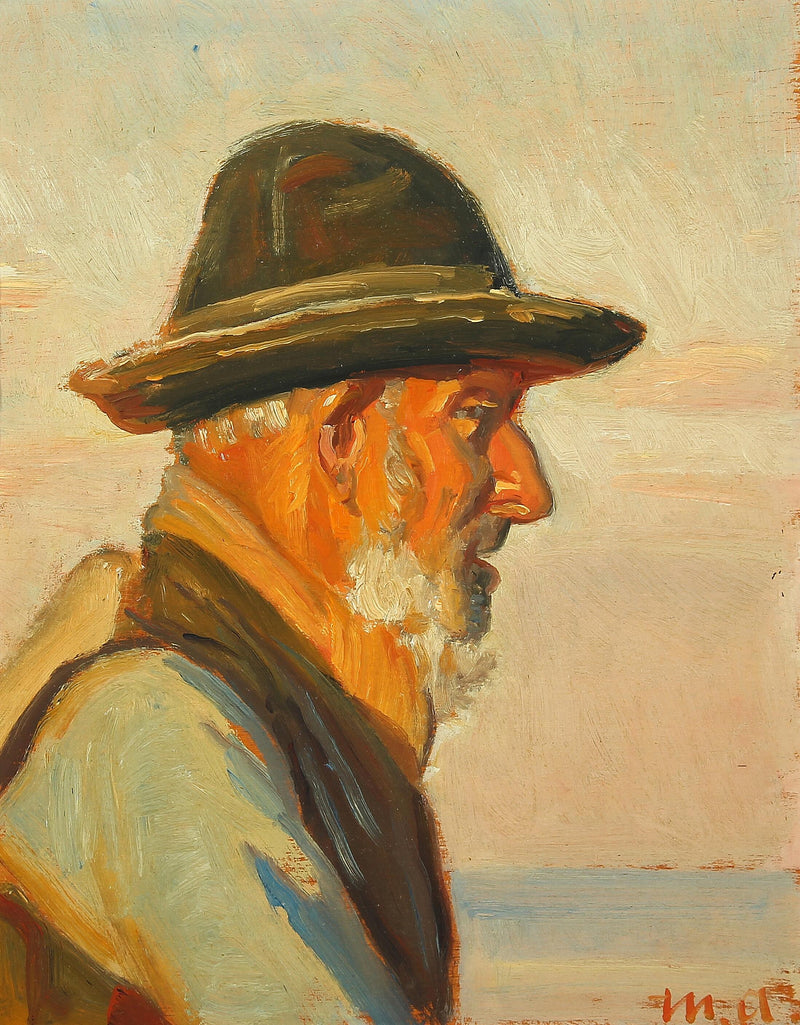 Un pêcheur de Skagen au soleil. - Michael Peter Ancher