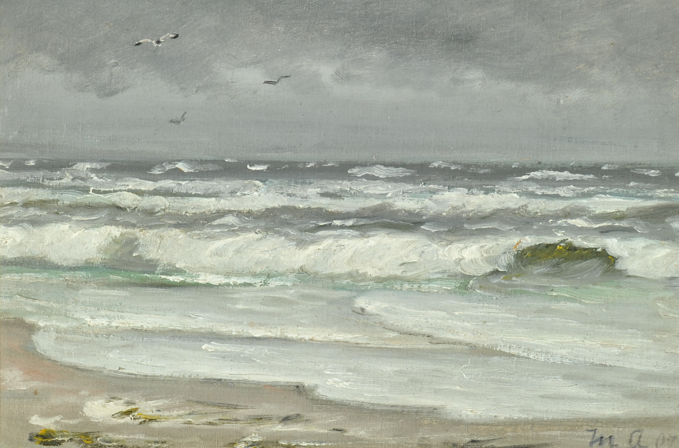 Une plage et un paysage marin. - Michael Peter Ancher - Alpha Reproduction