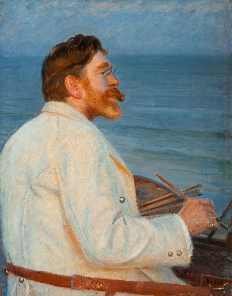 P.S. Peinture de Krøyer à Skagen Sønderstrand - Michael Peter Ancher
