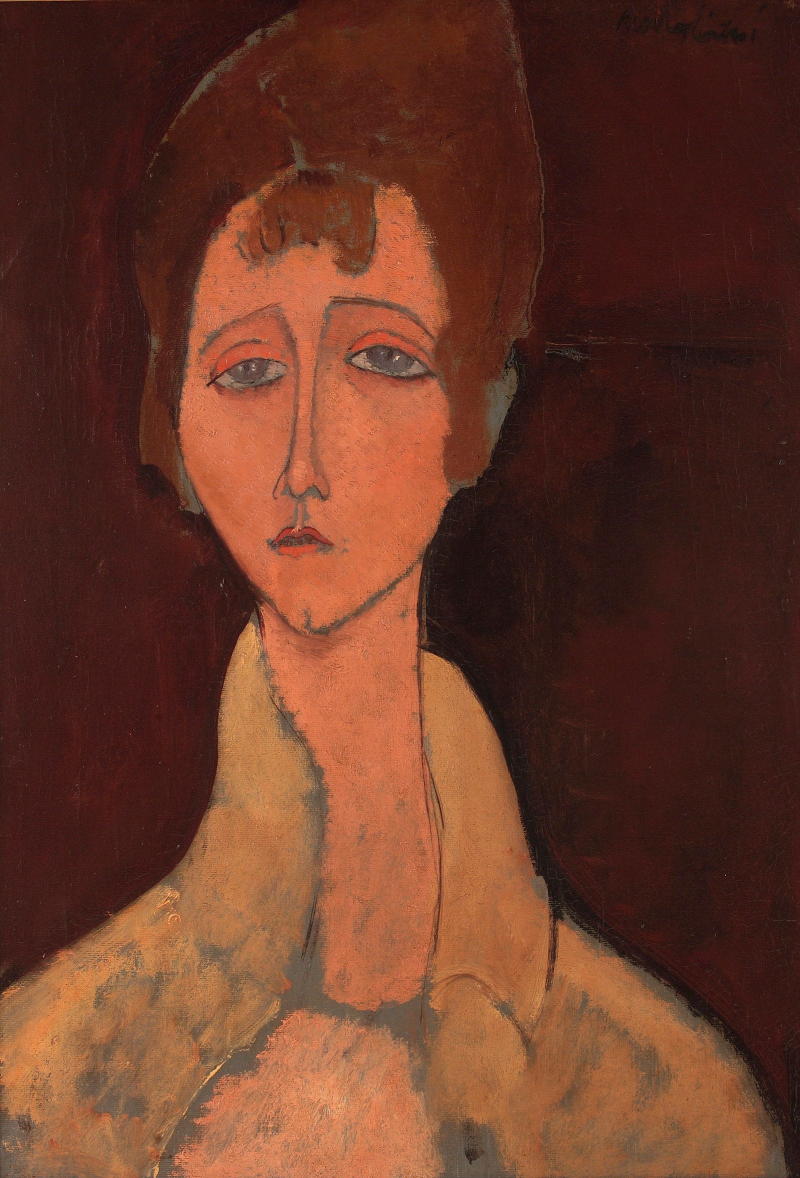 Reproduction du tableau « Femme au corsage blanc - Amedeo Modigliani » par Alpha Reproduction en peinture à l’huile