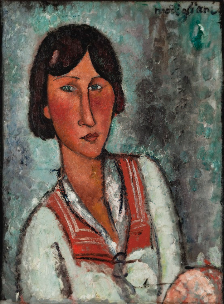 Reproduction du tableau « Portrait de femme - Amedeo Modigliani » par Alpha Reproduction en peinture à l’huile