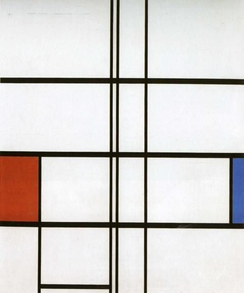 Reproduction du tableau « Composition en blanc, rouge et bleu - Piet Mondrian » par Alpha Reproduction en peinture à l’huile