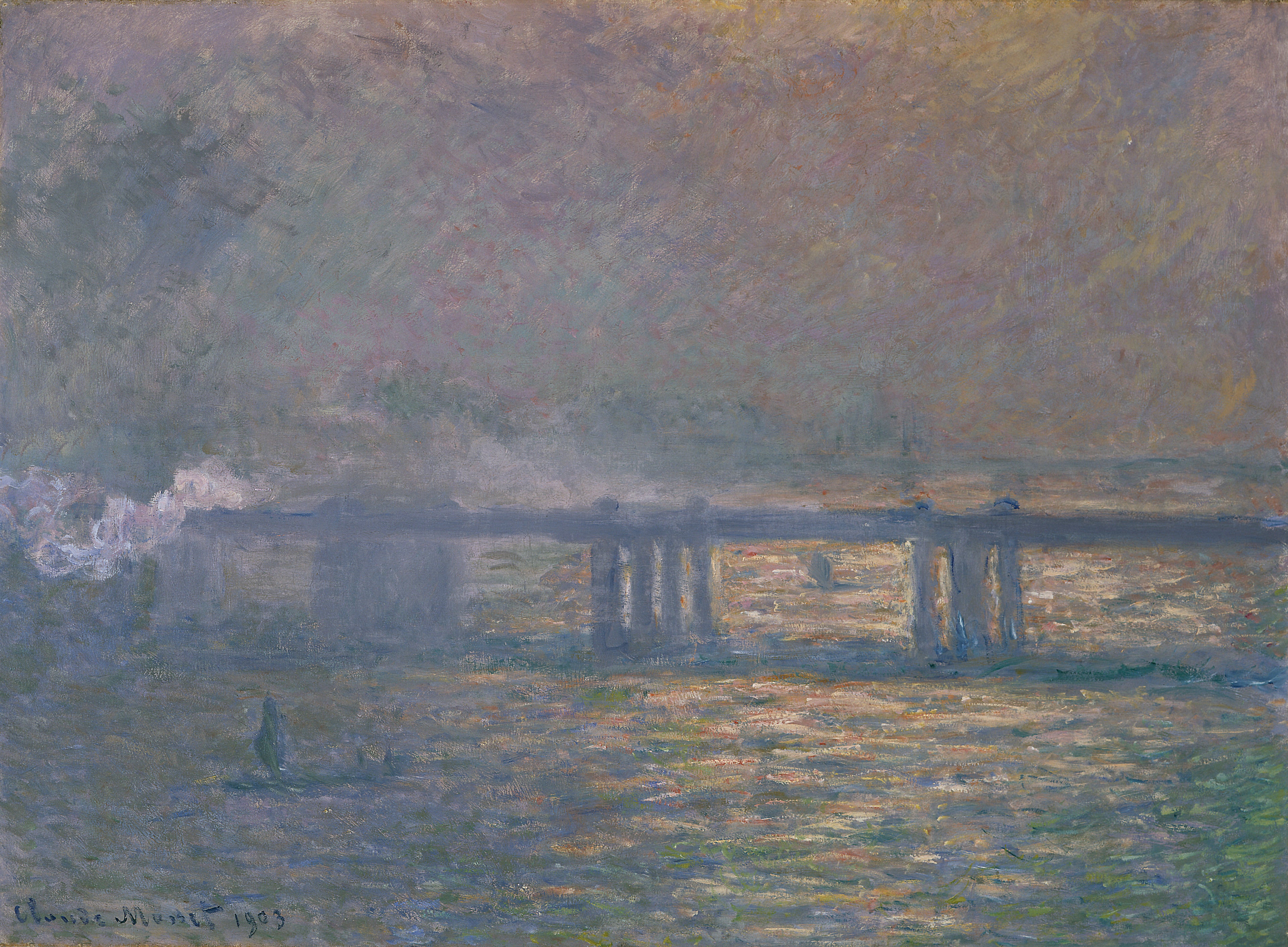 Reproduction du tableau « Pont de Charing - Claude Monet » par Alpha Reproduction en peinture à l’huile