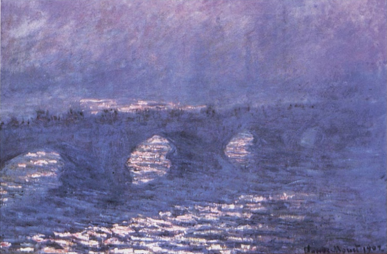 Reproduction du tableau « Le pont de Waterloo, effet de soleil dans la brume - Claude Monet » par Alpha Reproduction en peinture à l’huile