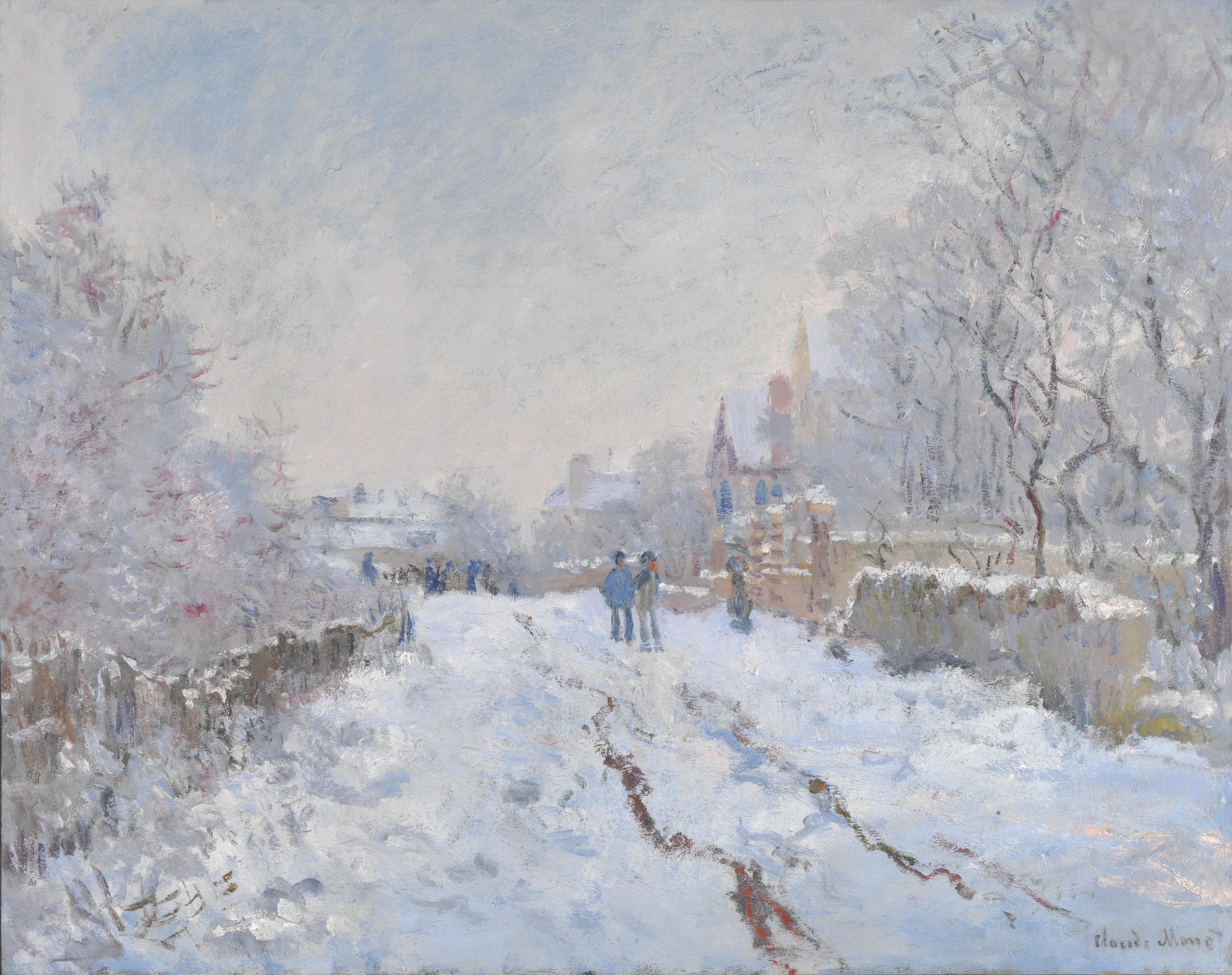 Reproduction du tableau « Rue sous la neige, Argenteuil - Claude Monet » par Alpha Reproduction en peinture à l’huile