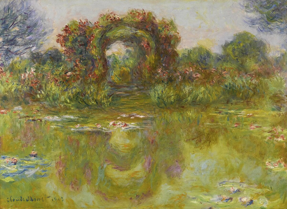 🌺 O Rosmaninho e o Lago das Ninféias, Claude Monet, 1913