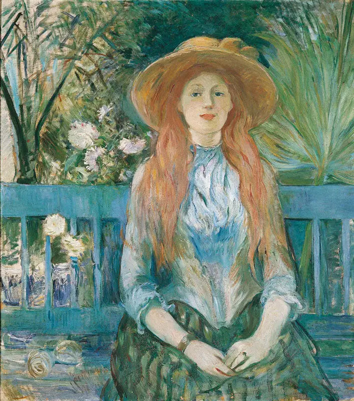 Reproduction du tableau « Jeune Fille dans un parc - Berthe Morisot » par Alpha Reproduction en peinture à l’huile