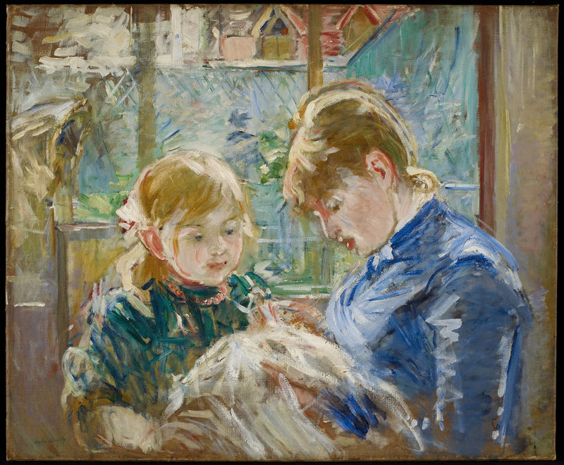 A filha da artista, Julie, com sua babá - Berthe Morisot