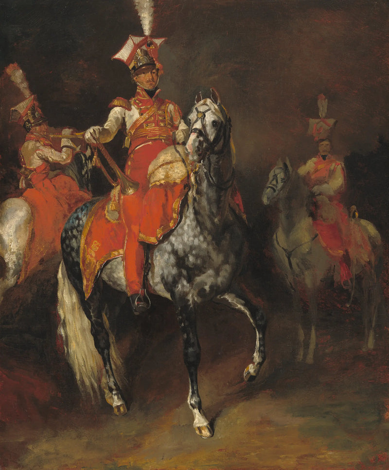 Trompetistas a cavalo da Guarda Imperial de Napoleão - Théodore Géricault