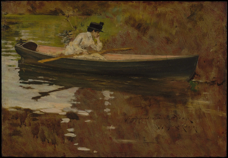 Sra. Chase no Prospect Park - William Merritt Chase