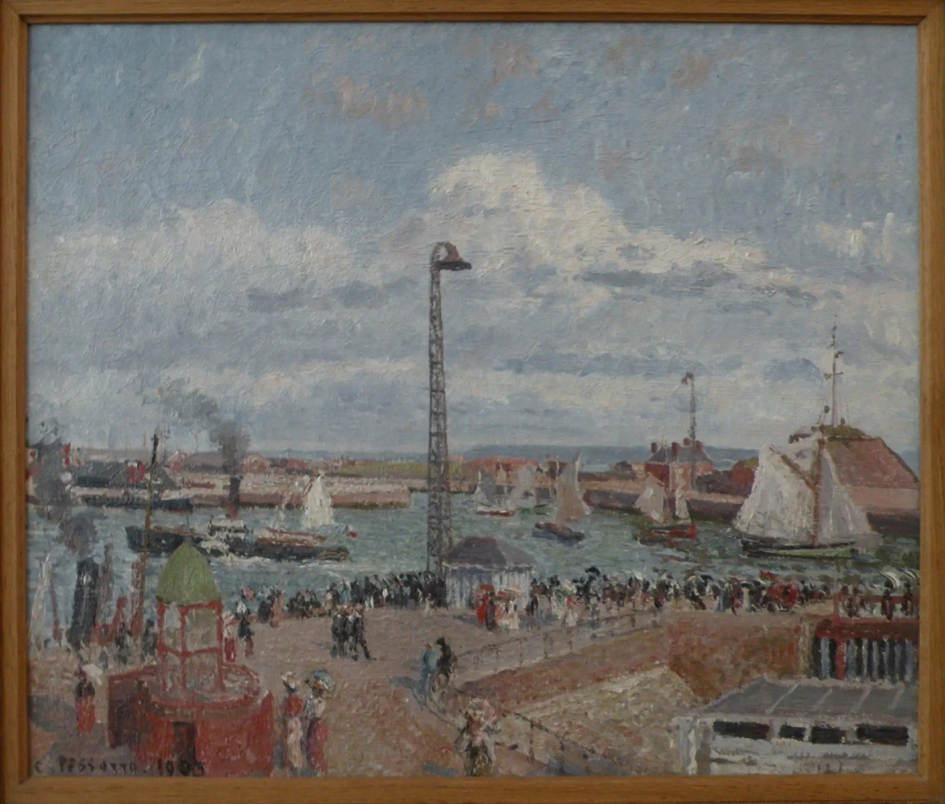 Reproduction du tableau « L'anse des pilotes au Havre. Haute mer. Après-midi. Soleil - Camille Pissarro » par Alpha Reproduction en peinture à l’huile