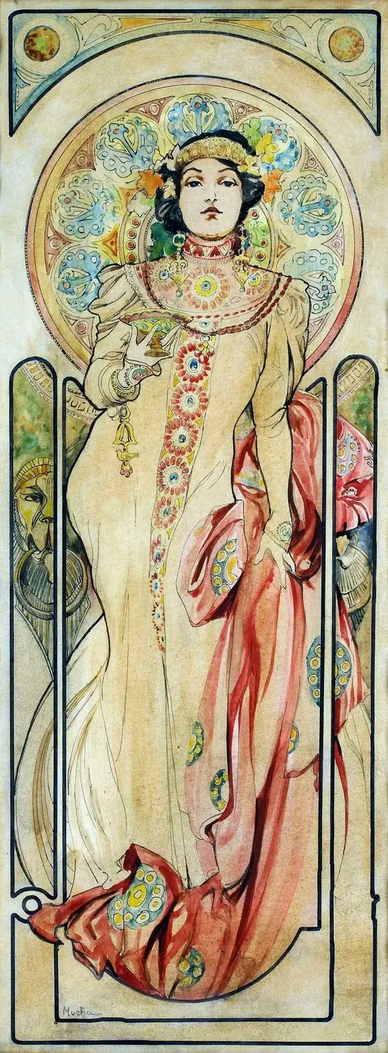 Projeto de cartaz para o Champagne Moët et Chandon. - Alphonse Mucha