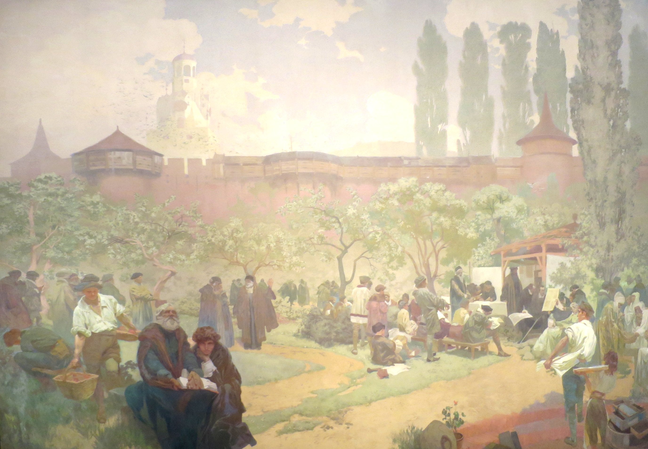 A escola fraternal em Ivančice - Alphonse Mucha