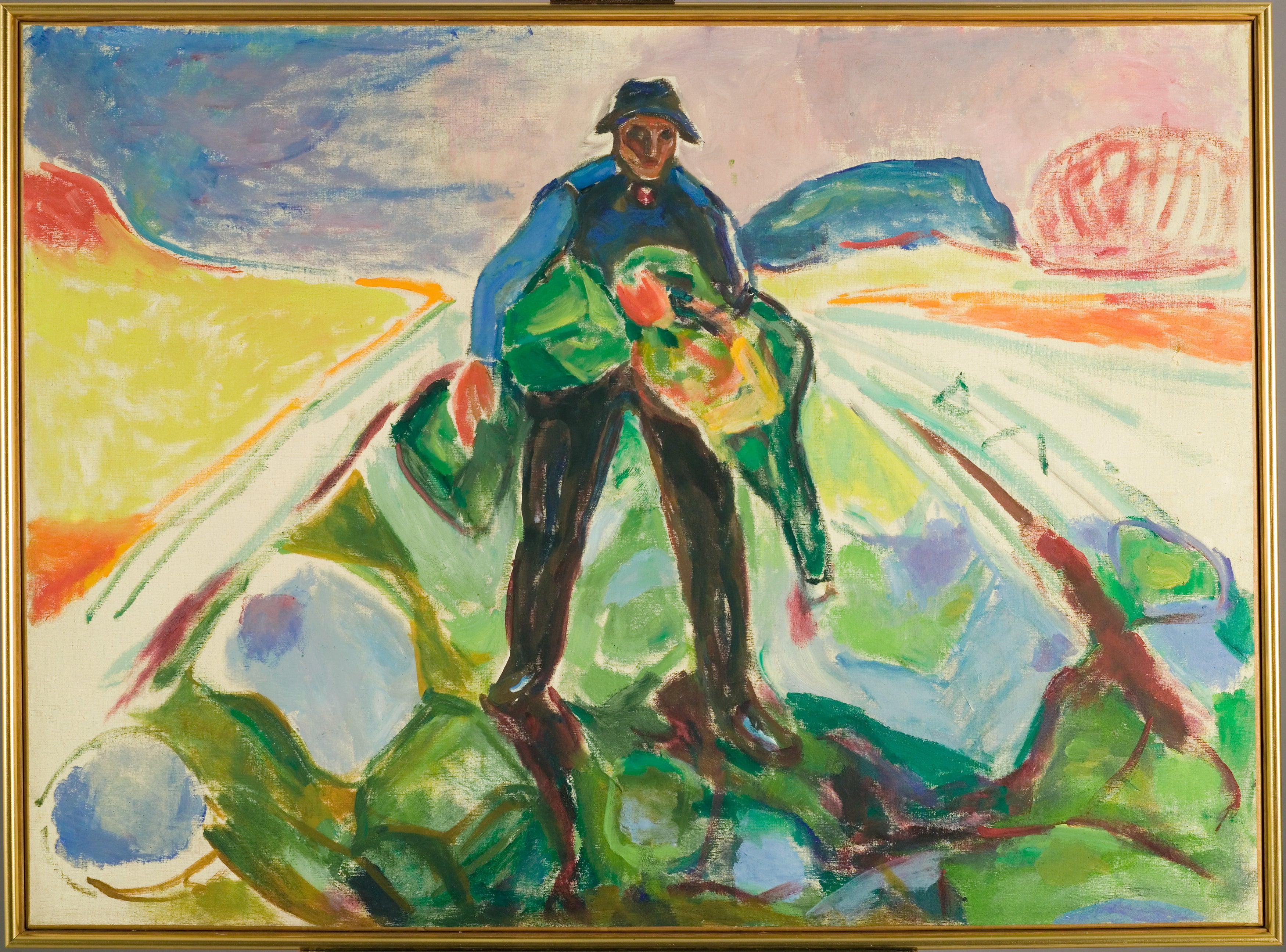 Reproduction du tableau « L'Homme dans le champ de choux - Edvard Munch » par Alpha Reproduction en peinture à l’huile