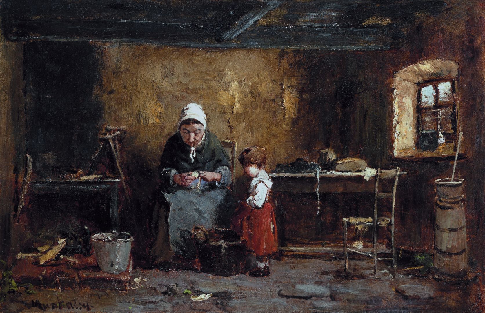 Dans la cuisine - Mihály Munkácsy
