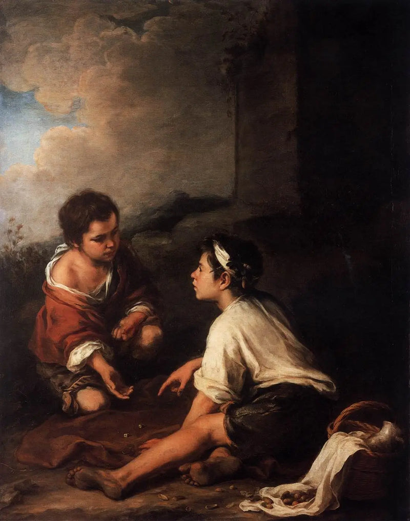 Dois rapazes jogando dados - Bartolomé Esteban Murillo