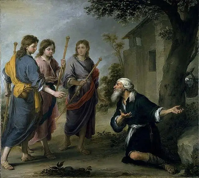 Abraão e os três anjos - Bartolomé Esteban Murillo
