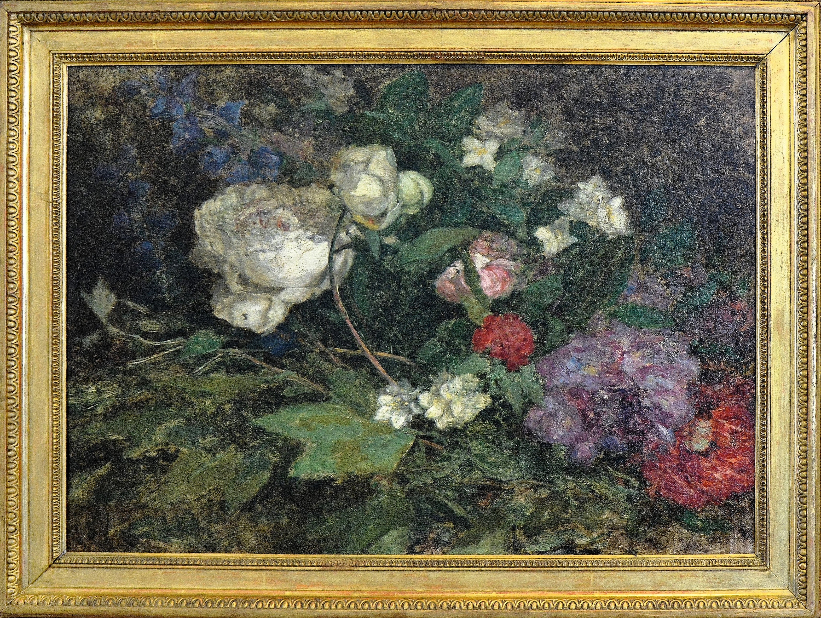 Reproduction du tableau « Nature morte aux pivoines et seringa - Eugène Boudin » par Alpha Reproduction en peinture à l’huile